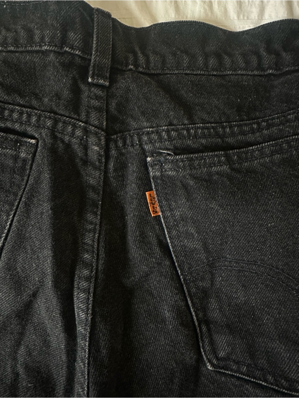 Levi's Black Relaxed Fit Tapered Leg Jeans Orange Label